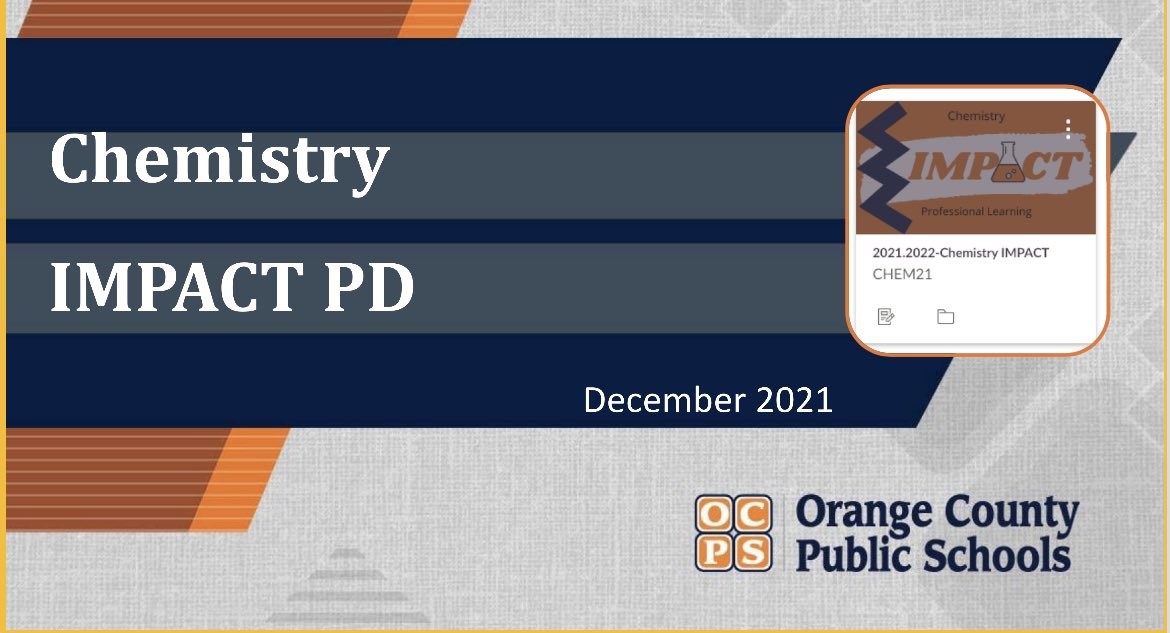 Chemistry Impact PD Course Card in District Catalog